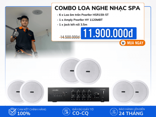 Bộ loa âm trần cho Spa nghe nhạc hay Pearller
