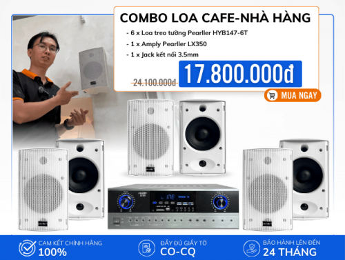Bộ loa HYB147-6T chính hãng, giá tốt cho cafe, nhà hàng