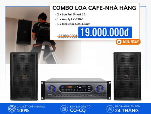 Bộ loa Smart 10 công suất lớn cho cafe, nhà hàng