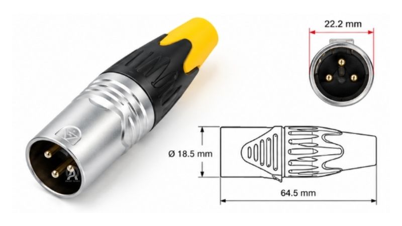 jack xlr 3 chan duc la 1133 g