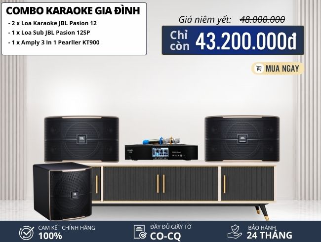 Dàn Karaoke Gia Đình Cao Cấp JBL Pasion 12