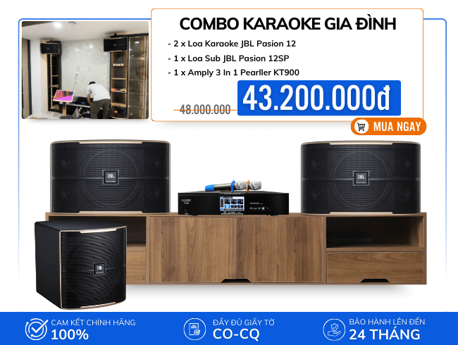 Dàn Karaoke Gia Đình Cao Cấp JBL Pasion 12