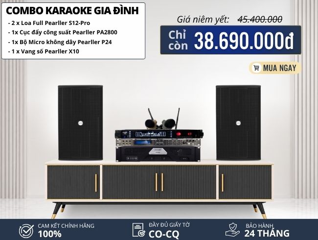 Dàn Karaoke Gia Đình Cao Cấp Pearller S12-Pro