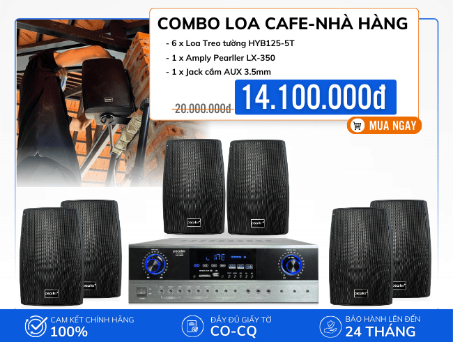 Bộ loa treo tường nghe nhạc hay cho nhà hàng, cafe