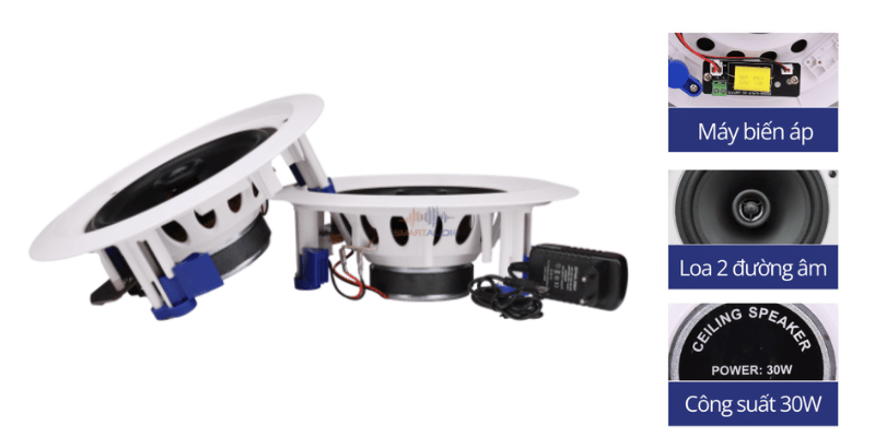 loa nghe nhac chung cu am tran Pearller HSR182 6BT